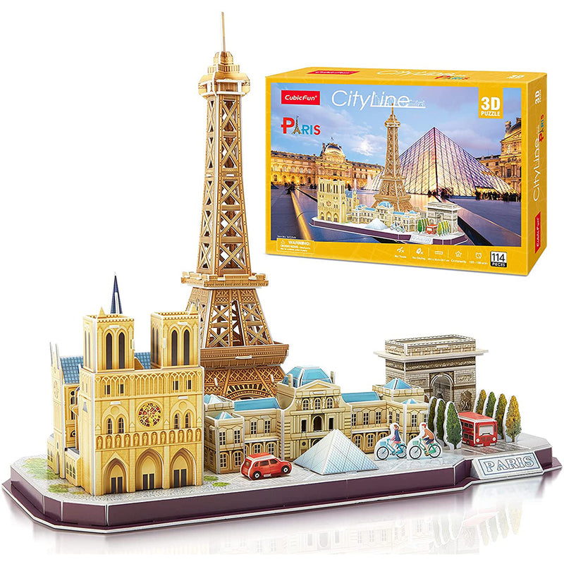 CubicFun 3D Puzzle Paris Cityline Architecture Building Model Kits