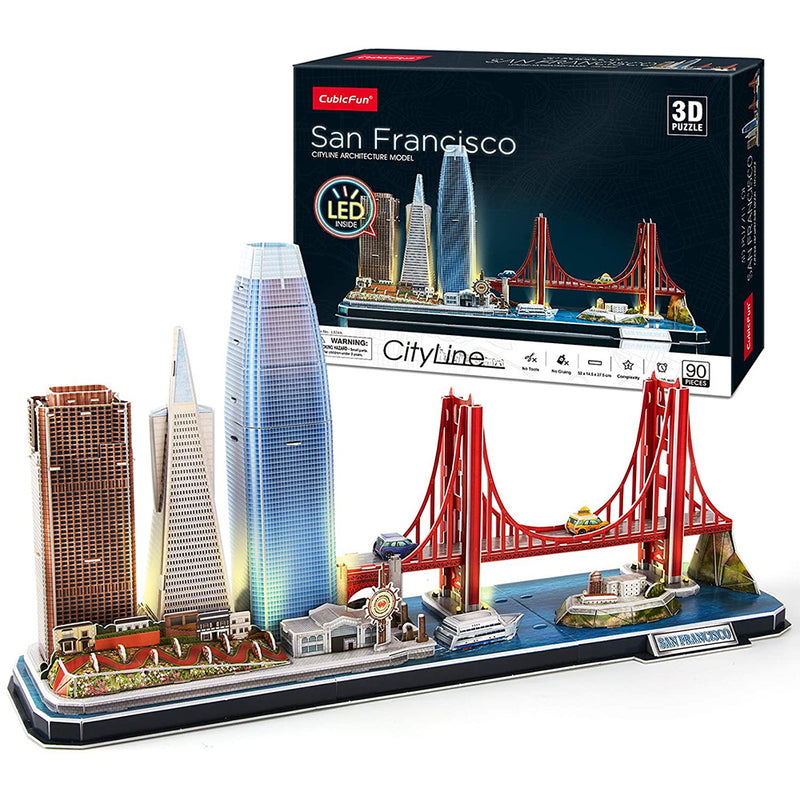 CubicFun 3D Puzzles LED San Francisco Cityline Collection Model Kits
