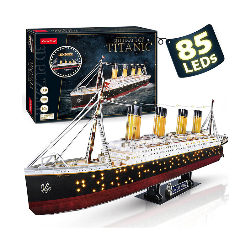 CubicFun LED 3D Puzzle Titanic Ship 3D for Adults Model Kits 34.6&