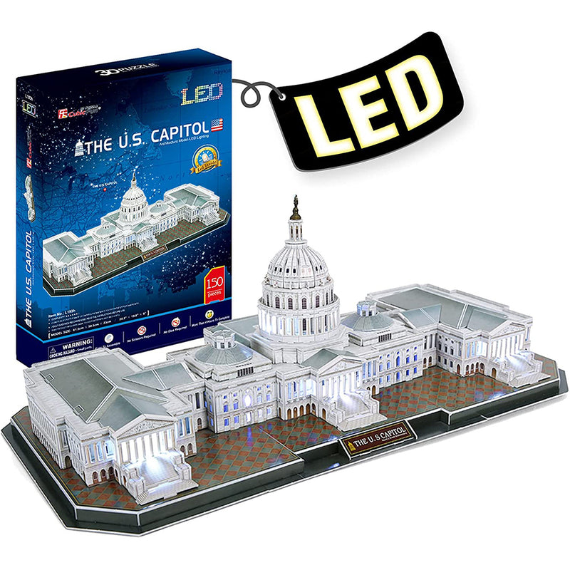 CubicFun LED U.S. Capitol Washington Architecture Building Model Kits