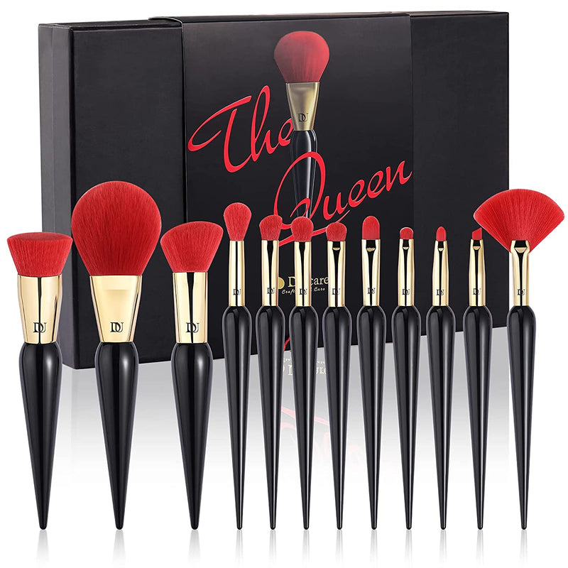 DUcare Makeup Brushes 12Pcs The Queen Seris Makeup Brush set Premium Gifts Kabuki