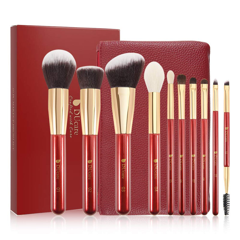 DUcare Makeup Brushes 15 Piece Makeup Brushes Set with Bag Premium Synthetic Kabuki