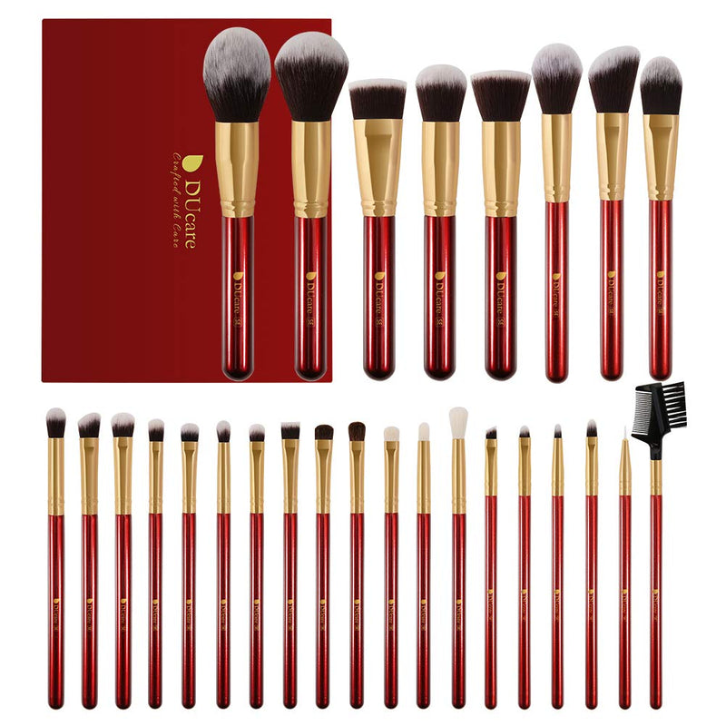 DUcare Makeup Brushes Set Professional 27Pcs Makeup Brushes Premium Synthetic Kabuki