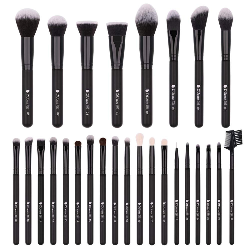 DUcare Makeup Brushes Set Professional 27Pcs Makeup Brushes Premium Synthetic Kabuki