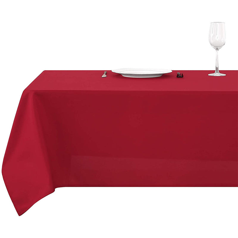 Deconovo Solid Tablecloth, Water Resistant Rectangular Tablecloth for Christmas Party