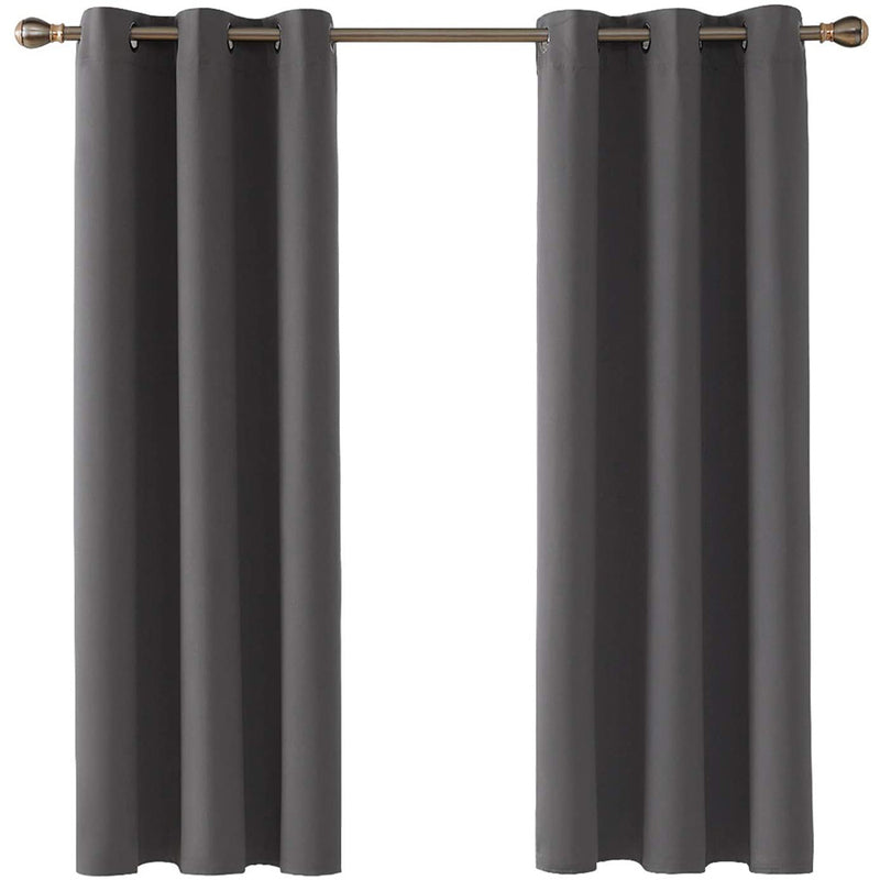Deconovo Thermal Insulted Grey Blackout Curtains, Noise Reduction