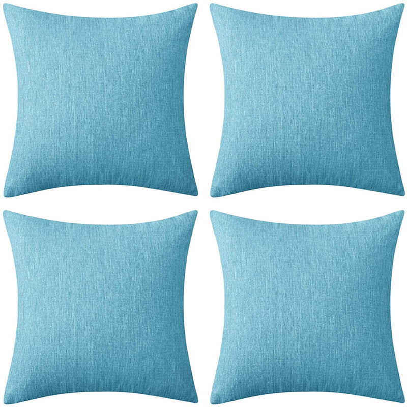 Deconovo Throw Pillow Cover, Faux Linen Outdoor Pillowcase for Sofa Bed