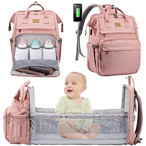 LOVEVOOK Diaper Bag Backpack with Changing Station,Mommy Bag Foldable Baby Bag