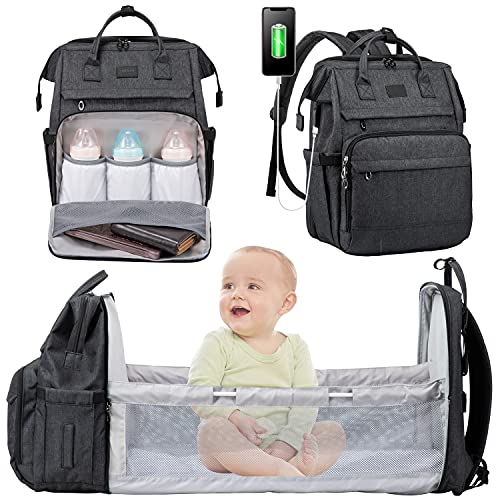 LOVEVOOK Diaper Bag Backpack with Changing Station,Mommy Bag Foldable Baby Bag