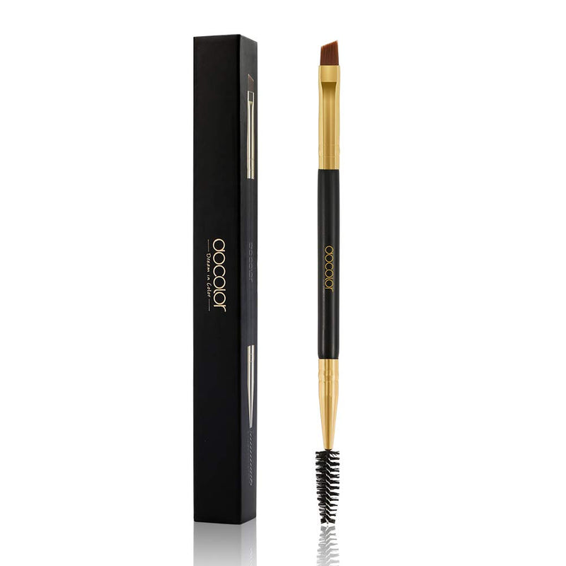 Docolor Duo Eyebrow Brush,Professional Angled Eye Brow Brush and Spoolie Brush