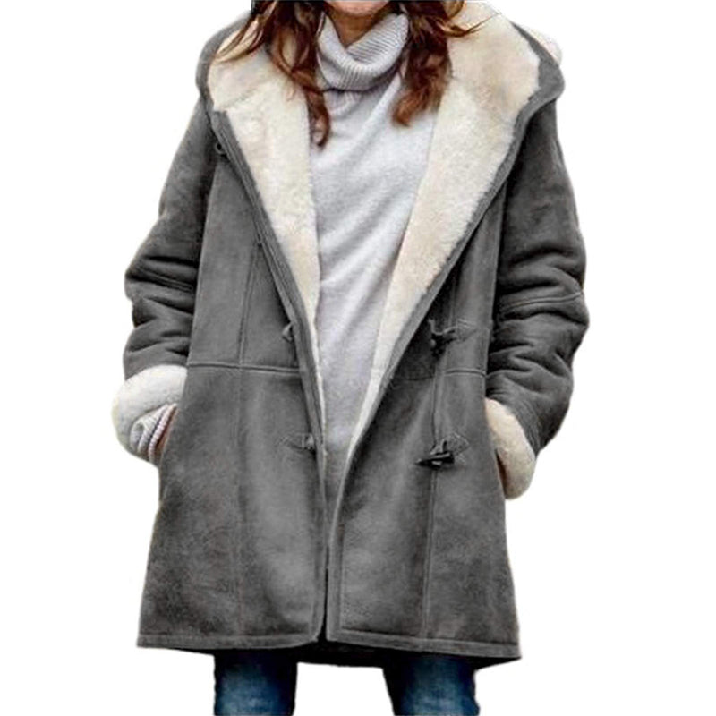 Dokotoo Winter Warm Jean Jacket Stand Collar Wool Liner Sherpa Denim Coats Thicker