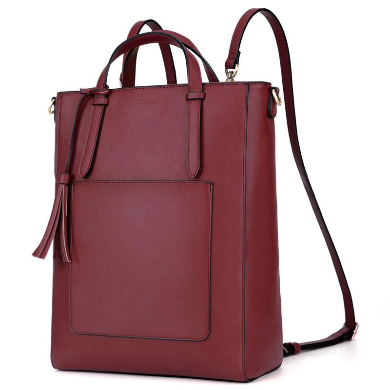ECOSUSI Tote Bag Convertible Backpack for Women Vegan Leather Handbag Multifuction Shoulder Bag