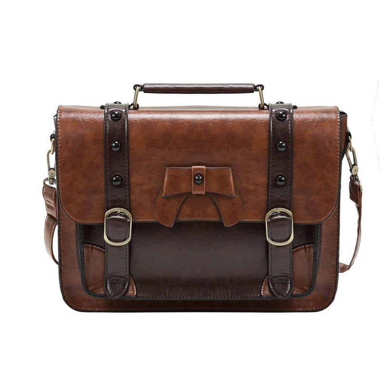 ECOSUSI Vintage Crossbody Messenger Bag Satchel Purse Handbag Briefcase