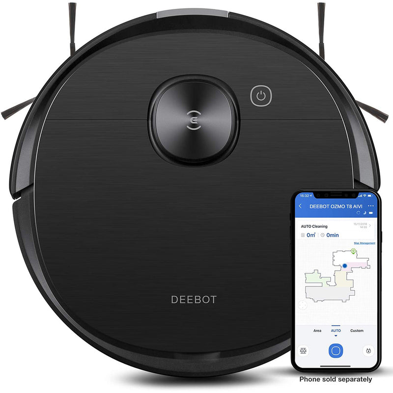 ECOVACS Deebot T8 AIVI Robot Vacuum Cleaner, Vacuuming and Mopping in One-Go