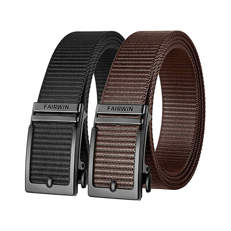 FAIRWIN Ratchet Belts for Men, 2 Pack Adjustable Mens Belts