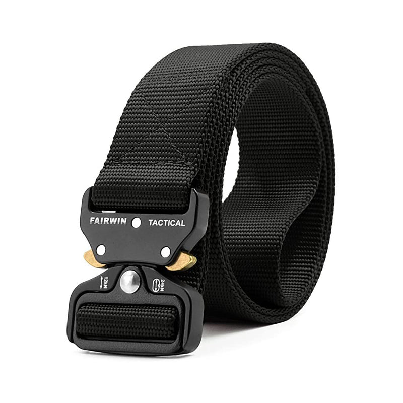 FAIRWIN Tactical Belt, Military Style Quick-Release Metal Buckle Belt