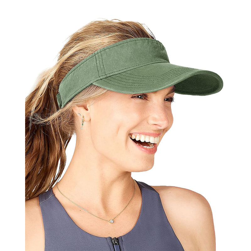 FURTALK Sun Visors for Women Men Sports Sun Visor Hats Cotton Summer UV Hat with Ponytail Hole
