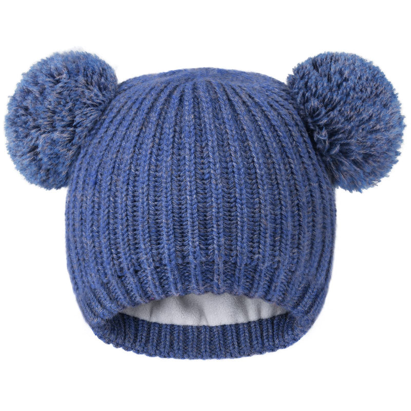 FURTALK Toddler Winter Hat Pom Beanie Fleece Lined Knit Hats for Baby Kids Boys Girls 1-3 Years