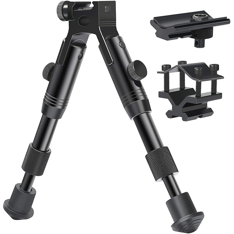 Feyachi 3 in 1 Tactical Riflebipod + Rail Mount Adapter + Barrel Clamp Adjustable Height from 6.5" to 7.0"