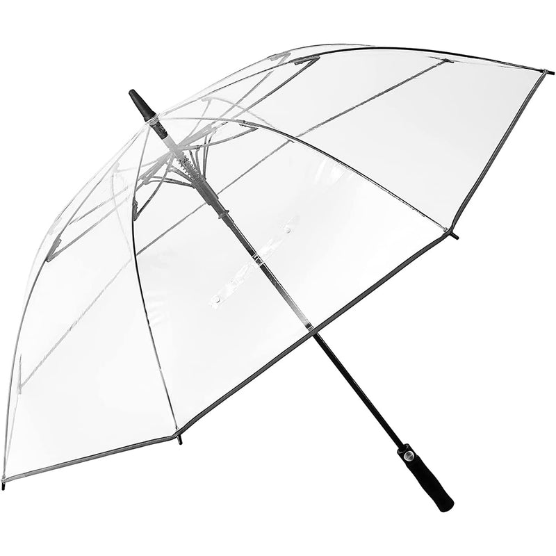 G4Free 62 Inch Clear Golf Umbrella Transparent Auto Open Large Stick Umbrella Oversized Umbrella