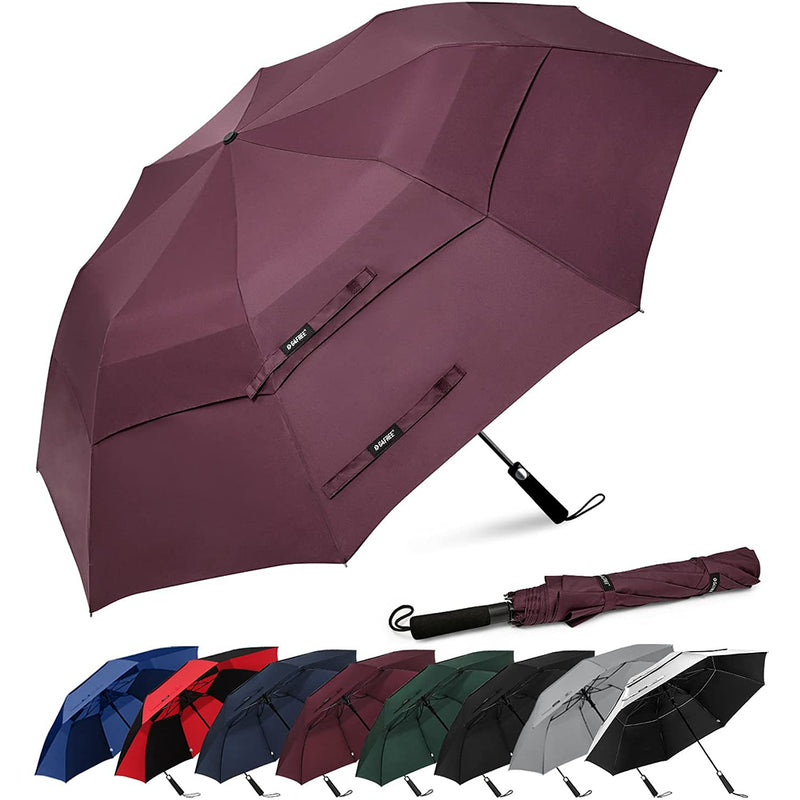 G4Free 62 Inch Portable Golf Umbrella Automatic Open Large Oversize Vented Double Canopy Windproof