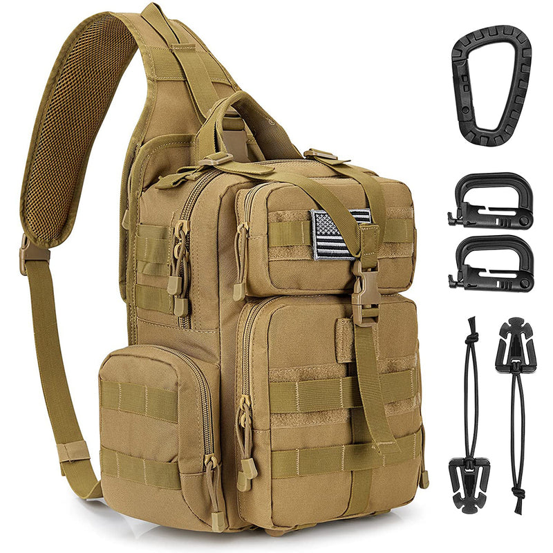 G4Free Tactical EDC Sling Bag Backpack with Pistol Holster Military Shoulder Backpack
