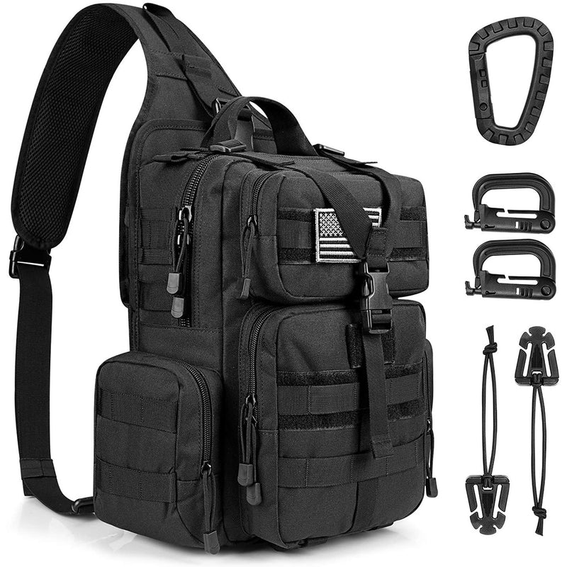 G4Free Tactical EDC Sling Bag Backpack with Pistol Holster Military Shoulder Backpack