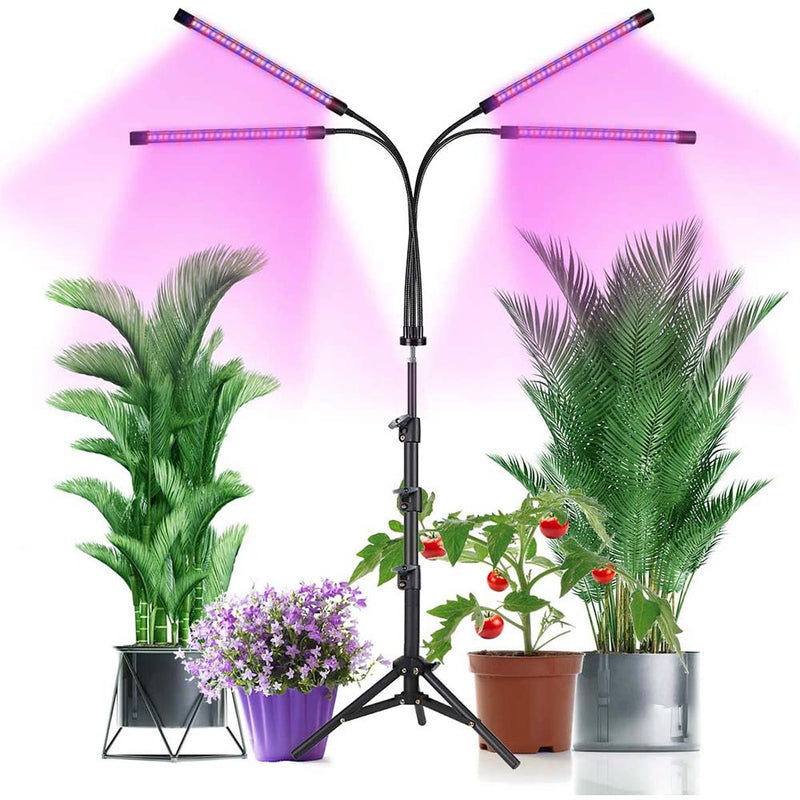 GHodec Four-Head Plant Light. Grow Light with Stand, Floor Grow Lamp