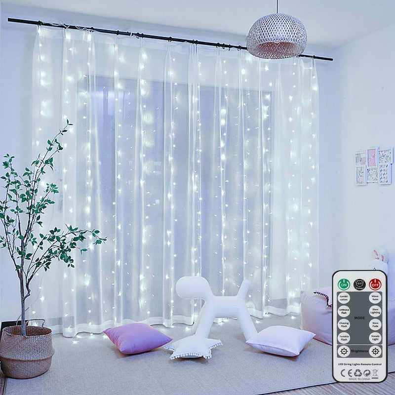 GHodec String Lights, Window Curtain Lights, Twinkle Fairy Lights for Bedroom Party Wedding Wall Decoration