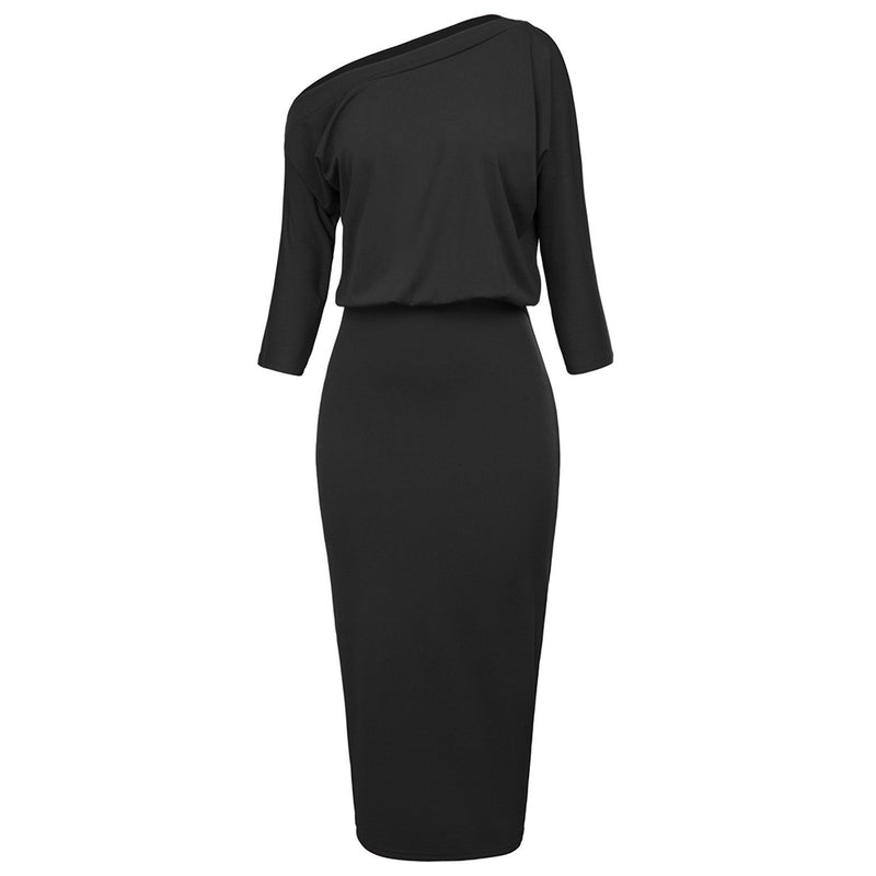 GRACE KARIN Women’s Sexy One Shoulder Hips-Wrapped Bodycon Party Pencil Dress