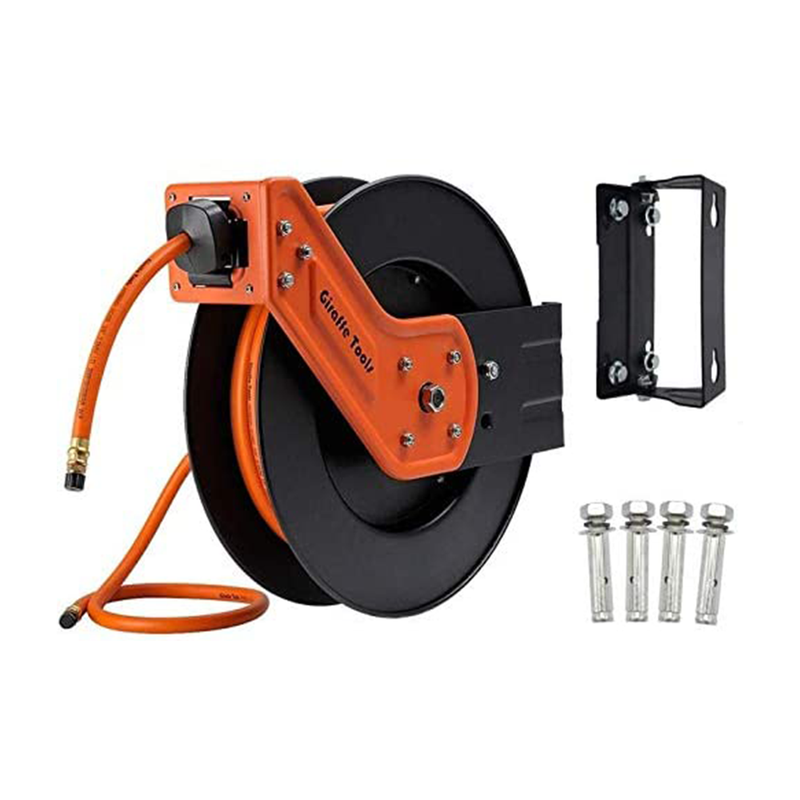 Giraffe Retractable Air Hose Reel Heavy Duty with 3/8 in.