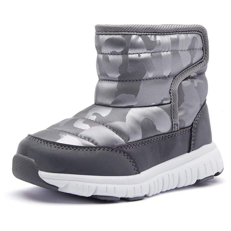HOBIBEAR Boys Girls Toddler Snow Boots Waterproof Slip Resistant Outdoor Winter Shoes