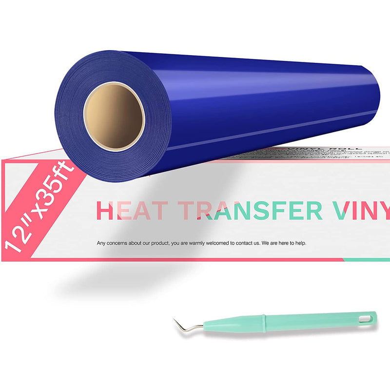 HTVRONT HTV Vinyl Rolls Heat Transfer Vinyl - 12" x 35ft HTV Vinyl for Shirts, Iron on Vinyl for Cricut & Cameo