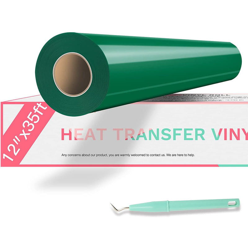 HTVRONT HTV Vinyl Rolls Heat Transfer Vinyl - 12" x 35ft HTV Vinyl for Shirts, Iron on Vinyl for Cricut & Cameo