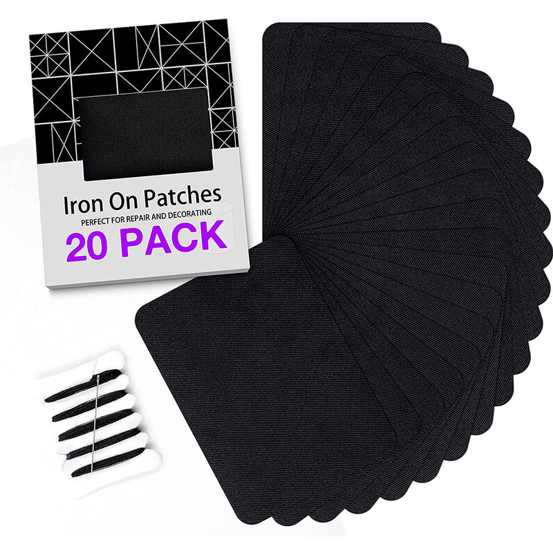 HTVRONT Iron on Patches for Clothing Repair 20PCS, Patches Kit 3" by 4-1/4"