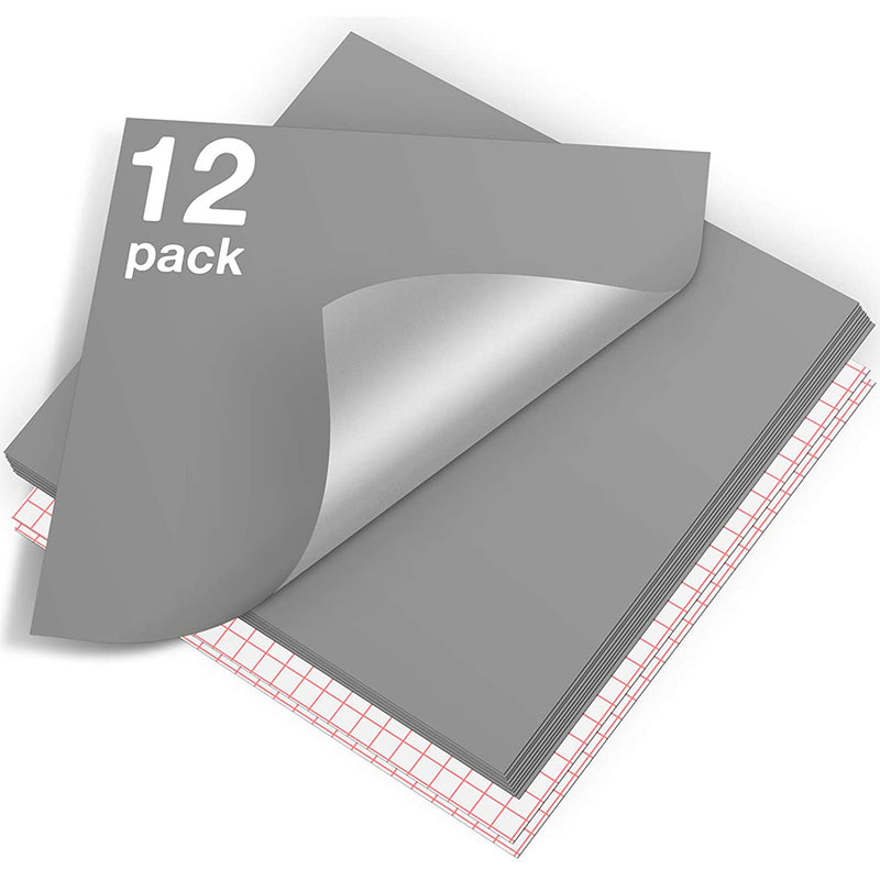 HTVRONT Vinyl for Cricut-Permanent Adhesive Vinyl Sheets Set-Vinyl Sheets 12" x 12" &Transfer Tape Sheets