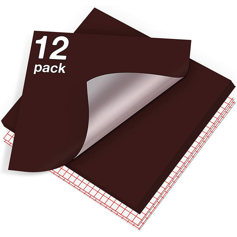 HTVRONT Vinyl for Cricut-Permanent Adhesive Vinyl Sheets Set-Vinyl Sheets 12" x 12" &Transfer Tape Sheets