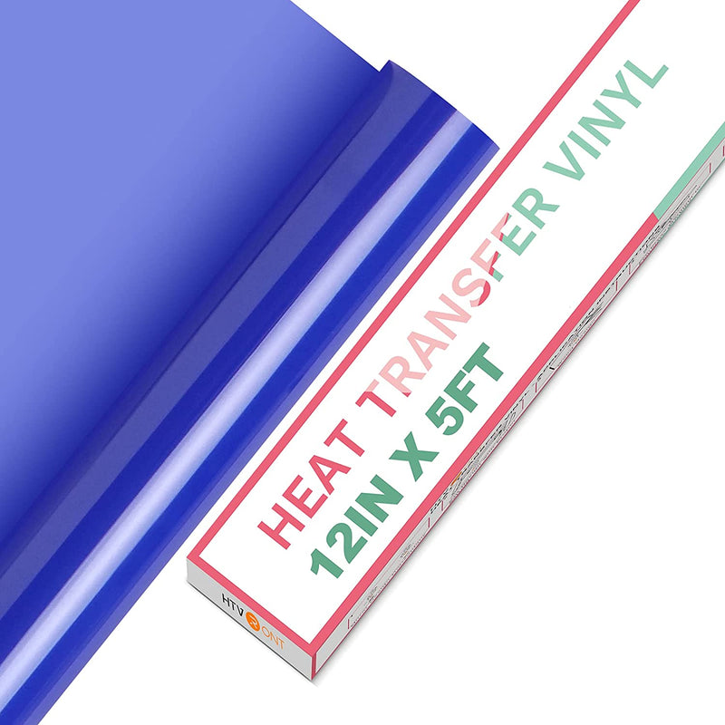 HTVRONT HTV Vinyl Rolls Heat Transfer Vinyl - 12" x 5ft HTV Vinyl for Shirts, Iron on Vinyl