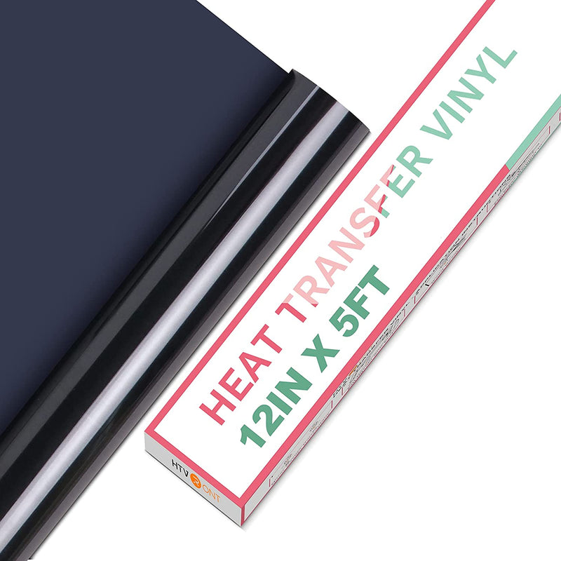 HTVRONT HTV Vinyl Rolls Heat Transfer Vinyl - 12" x 5ft HTV Vinyl for Shirts, Iron on Vinyl