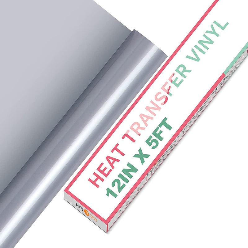 HTVRONT HTV Vinyl Rolls Heat Transfer Vinyl - 12" x 5ft HTV Vinyl for Shirts, Iron on Vinyl