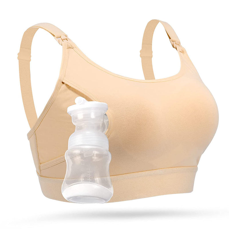 Momcozy Hands Free Pumping Bra,  Adjustable Breast-Pumps Holding and Nursing Bra,Breastfeeding-Pumps