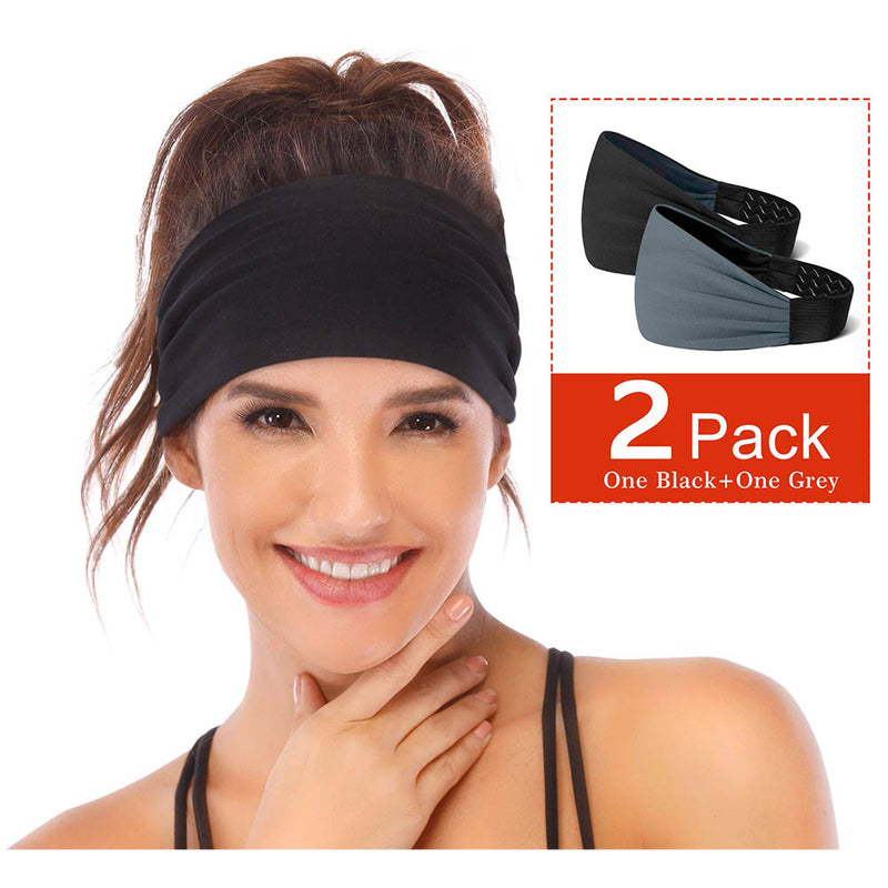 Heathyoga Non-Slip Headbands for Women-Silicone Grippy Headbands & Sweat Bands Headbands