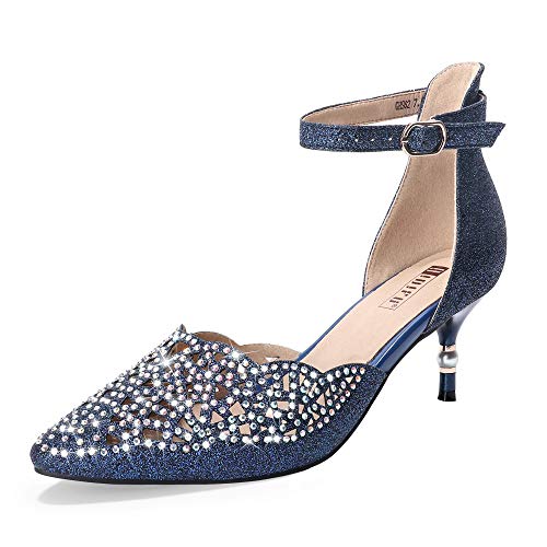 IDIFU IN2 Candice Wedding Rhinestones Sequins Low Kitten Heels Pumps