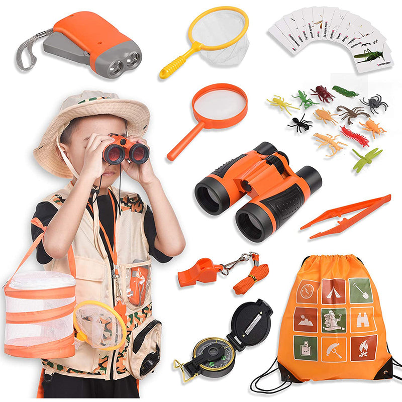 Joyjoz Kids 37PCS Adventure Kit Outdoor Explorer Set with Bug Catching Kit