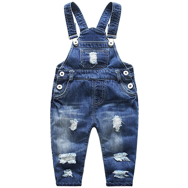 KIDSCOOL SPACE Baby Girl Boy Jean Overalls,Little Kid Bib Pocket Denim Workwear