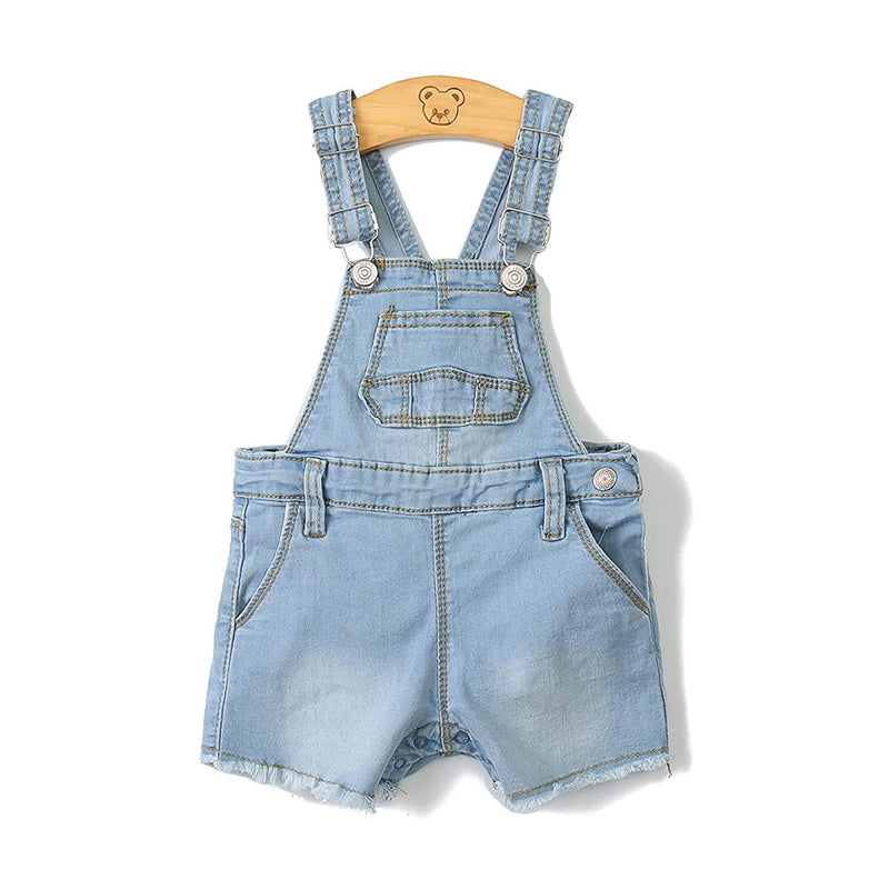 KIDSCOOL SPACE Baby Jean Shorts,Toddler Denim Cute Summer Shortalls