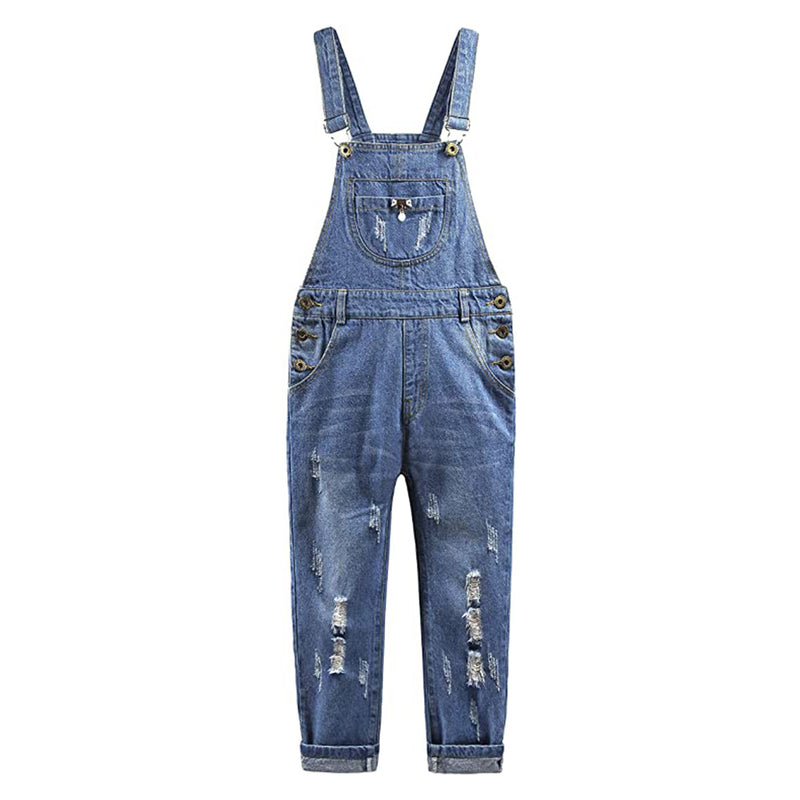 KIDSCOOL SPACE Girls Boys Washed Distressed Cotton Jean Pants