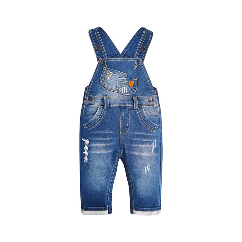 KIDSCOOL SPACE Toddler 2 Buttons Adjustable Straps Fashion Jean Overall