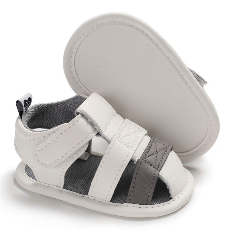 KIDSUN Infant Sandal Rubber Sole Anti-Slip Toddler Closed Toe Summer Slippers First Walking