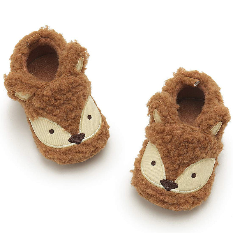 KIDSUN Infant Baby Slipper Cotton Soft Sole Cute Cartoon Sneaker Moccasins First Walkers Crib Shoes